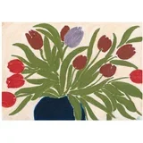Plakat 70x50 cm Tulips in a Blue Vase –