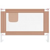 vidaXL sigurnosna ograda za dječji krevet smeđe-siva 100x25 cm tkanina | shoptok.hr