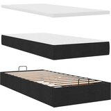  Otomanski okvir kreveta s madracima crni 180x200cm od tkanine | shoptok.hr