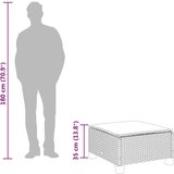 vidaXL Vrtni stolček z blazino bež 63,5x56x32 cm poli ratan | Shoptok.si