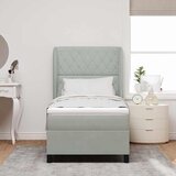  Krevet s opruga kutije Svijetlo siva 190 x 90 cm Baršun | shoptok.hr