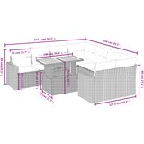  9-dijelni set vrtnih sofa od poliratana s jastucima sivi | shoptok.hr