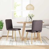 vidaXL Jedilni stoli 2 kosa temno rjavo blago, (21822395) | Shoptok.si