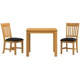  Blagovaonski set 3 kom. Crna Čvrsto Hrastovo Drvo | shoptok.hr