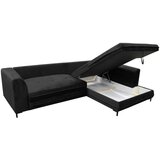 Livetastic KOTNA SEDEŽNA GARNITURA, velur črna | Shoptok.si