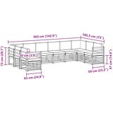  Sekcijska garnitura s jastukom 10 pcs Prirodna i antracit | shoptok.hr