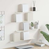  Lebdeća polica Zidne 4 pcs Bijeli 60 x 8,5 x 2,5 cm Čelik | shoptok.hr