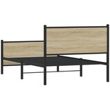 Metalni okvir kreveta bez madraca boja hrasta sonome 107x203 cm | shoptok.hr