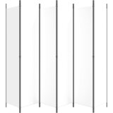 Sobna pregrada s 6 panela bijela 300 x 220 cm od tkanine | Eponuda.ba