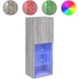 Maison Chic TV omarica - TV stojalo - Televizijska omarica z LED lučkami siva sonoma 40,5x30x102 cm, (21699404) Cene