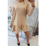 Kesi Ruffle dress in dark powder pink Cijene