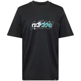 ADIDAS SPORTSWEAR Tehnička sportska majica neonsko plava / crna / bijela
