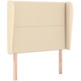 Maison Chic vzglavna omarica - nočna omarica - posteljna omarica z ušesi krem 103x23x118/128 cm blago, (21712489) Cene