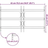  Rešetka za prozor Crna 75.5 x 45 cm Čelik s prahom premazan | shoptok.hr