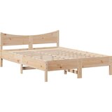  Okvir za krevet s uzglavljem 160 x 200 cm od masivne borovine | shoptok.hr