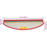  Prostirke za stepenice 30 kom 65x21x4 cm crvene poluokrugle velike | shoptok.hr