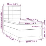  Krevet s oprugama i madracem tamnosmeđi 80x200 cm od tkanine | shoptok.hr