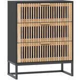 Maison Chic Komoda - Predalnik črna 60x30x75 cm inženirski les, (21716241) Cene