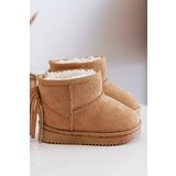 Boto Children's Insulated Snow Boots with Fringes Camel Mikyla | Shoptok.si