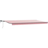 vidaXL Ručna uvlačiva tenda s LED crveno-bijelim prugama 600x300 cm | shoptok.hr