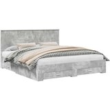  Konstrukcija postelje z vzglavjem Betonsko siva 180 x 200 cm, (5000103457) | Shoptok.si