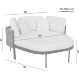 Bessagi Garden Vrtni Ležalnik / Postelja Lucien, Svetlo Siva | Shoptok.si
