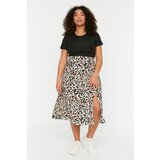 Trendyol Curve Beige Slit Knitted Skirt | shoptok.hr