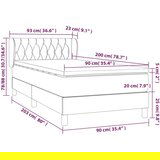 vidaXL Box spring postelja z vzmetnico roza 90x200 cm žamet | Shoptok.si