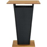  9-dijelni vrtni barski set od poliratana s jastucima crni | shoptok.hr