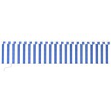  Ročno zložljiva tenda s senčilom 6x3 m modra in bela, (20702795) | Shoptok.si
