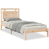 Maison Chic Daljši Posteljni okvir - Dvoposteljna postelja - Zakonska postelja brez vzmetnice 100x210 cm trden les, (21695229) Cene