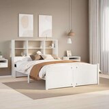 vidaXL Knjižna postelja brez vzmetnice bela 120x200 cm trdna borovina | Shoptok.si