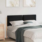 vidaXL tapecirano vzglavje naravna in črna 160 cm masivno borovo les | Shoptok.si