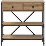  Konzolna stolica s ladicama Smeđa 75 x 34,5 x 75 cm boja drva | shoptok.hr