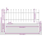  Vrtnarija s konicami bela 15,3x0,6 m jeklo | Shoptok.si