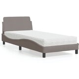 The Living Store Postelja z vzmetnico taupe 90x200 cm blago - Postelja, (21610647) | Shoptok.si