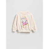 Reserved Pamučni gornji dio trenirke Peppa Pig - krem | shoptok.hr