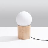 Sollux Bijela/u prirodnoj boji stolna lampa sa staklenim sjenilom (visina 21 cm) Surtur – | shoptok.hr
