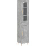 Maison Chic Visoka omara - Komoda - Predalnik betonsko siva 34,5x34x180 cm inženirski les, (21718917) | Shoptok.si