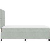vidaXL Box Spring Krevet s Madracem Svjetlosiva 120x200 cm Baršun | shoptok.hr