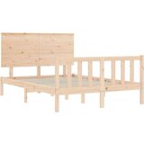  Kreveta s uzglavljem 120 x 200 cm od masivnog drva | shoptok.hr
