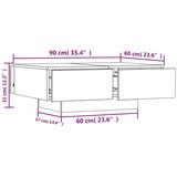 vidaXL stolić za kavu boja hrasta sonome 90 x 60 x 31 cm od iverice | shoptok.hr