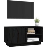TV ormarić Crna 80 x 35 x 40,5 cm od masivne borovine | Eponuda.com