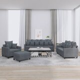  4-dijelni set sofa s jastucima tamnosivi baršunasti | shoptok.hr