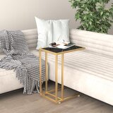 vidaXL Računalniška stranska mizica črn marmor 50x35x65 cm steklo cene