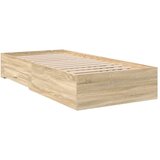  Krevetna Okvir Sonoma Hrast 90x190 cm Konstruirano Drvo | shoptok.hr