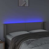  Posteljno vzglavje sivo 147x16x78/88 cm umetno usnje, (20738623) | Shoptok.si