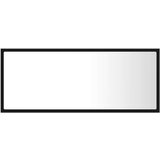 vidaXL LED kopalniško ogledalo črno 100x8,5x37 cm iverna plošča | Shoptok.si