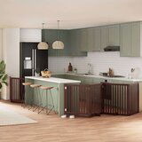 vidaXL Ograda za pse z vrati zložljiva 6 panelov rjava 480 cm les | Shoptok.si