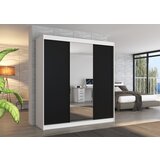 ADRK GARDEROBNA OMARA SANTIAGO 200 CM (VE BARV)-Bela/rna | Shoptok.si